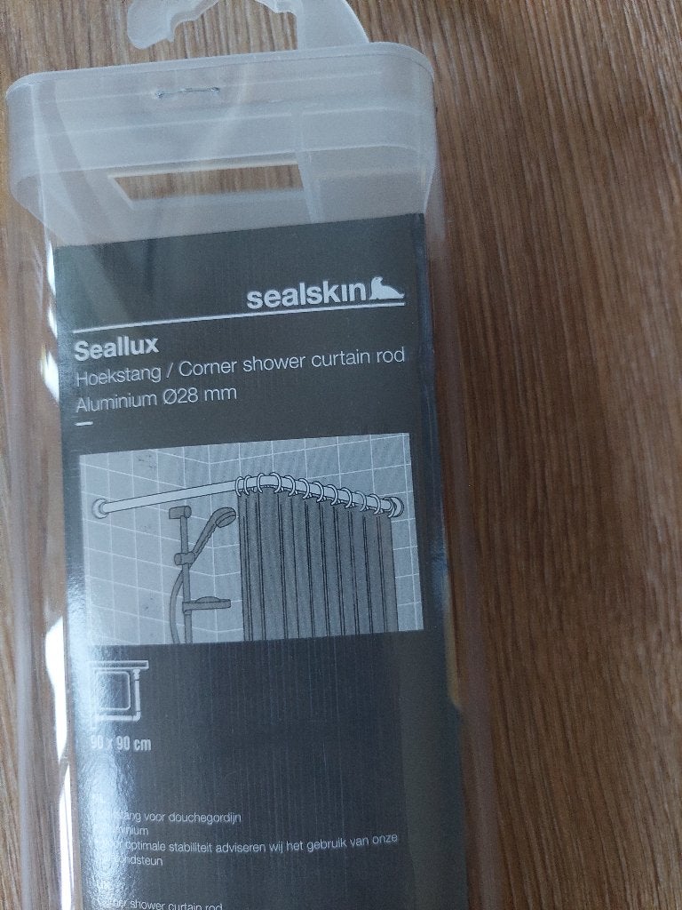 Douchegordijn stang, Huis en Inrichting, Badkamer | Badtextiel en Accessoires, Ophalen, Nieuw, Grijs