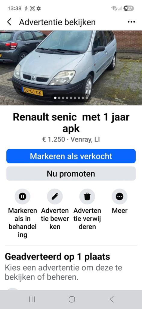 Renault Scénic 1.4 16V RN 2000 Grijs, Auto's, Renault, Particulier, Scénic, Benzine, MPV, Handgeschakeld, Origineel Nederlands