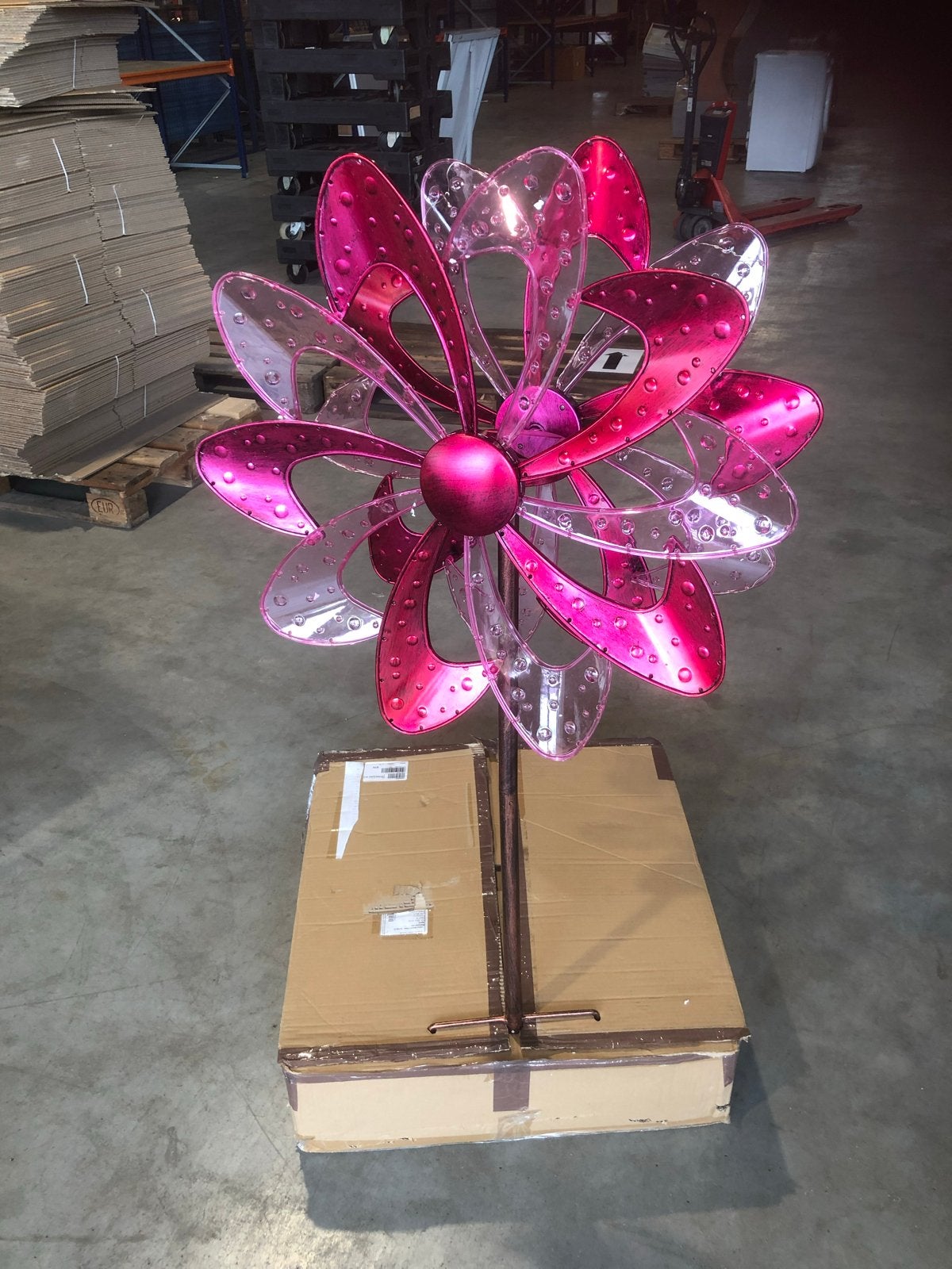 Grote roze windmolen tuindecoratie, Tuin en Terras, Ophalen, Nieuw