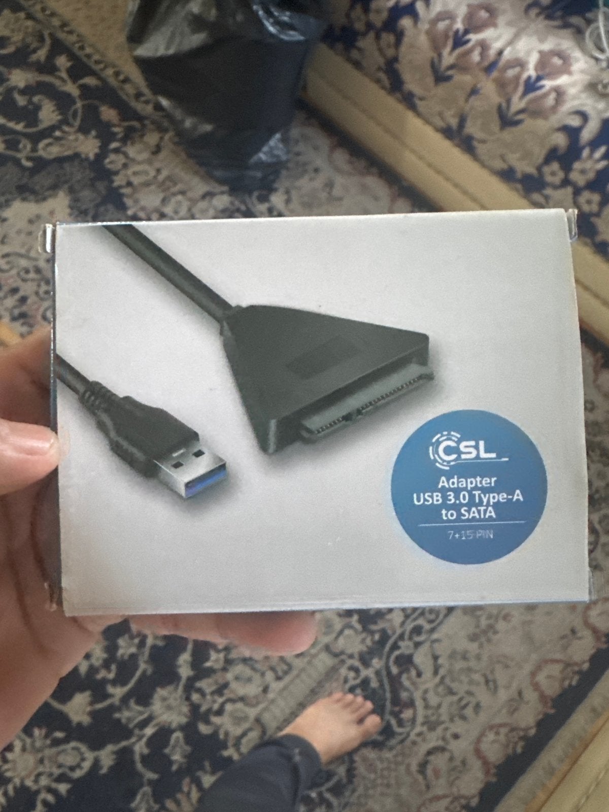 CSL USB 3.0 Type-A naar SATA 7+15 PIN Adapter, Computers en Software, Pc- en Netwerkkabels, Nieuw, Ophalen of Verzenden