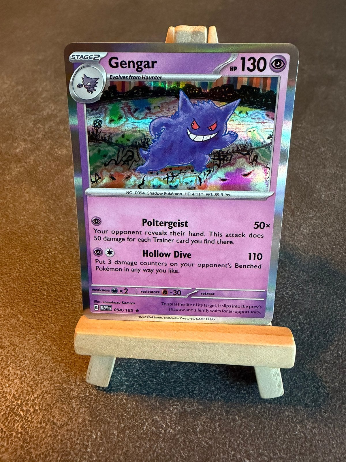 Gengar holo 94 Pokémon Mew 151, Ophalen of Verzenden, Zo goed als nieuw
