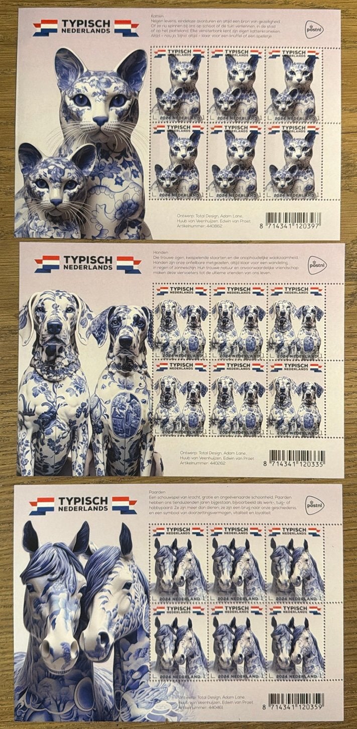 Postzegels pf. Typisch Nederlands. 2024 Delfts blauw, Ophalen of Verzenden, Na 1940, Postfris