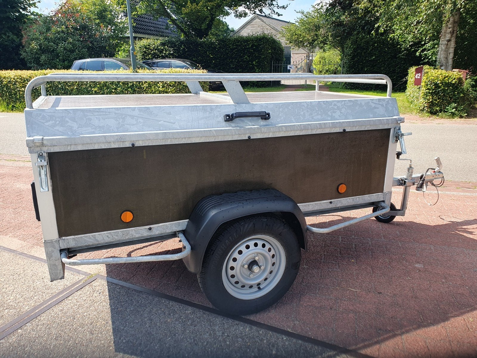 Zeer nette Power Trailer bagagewagen 200x100x50/10 cm., Ophalen, Gebruikt