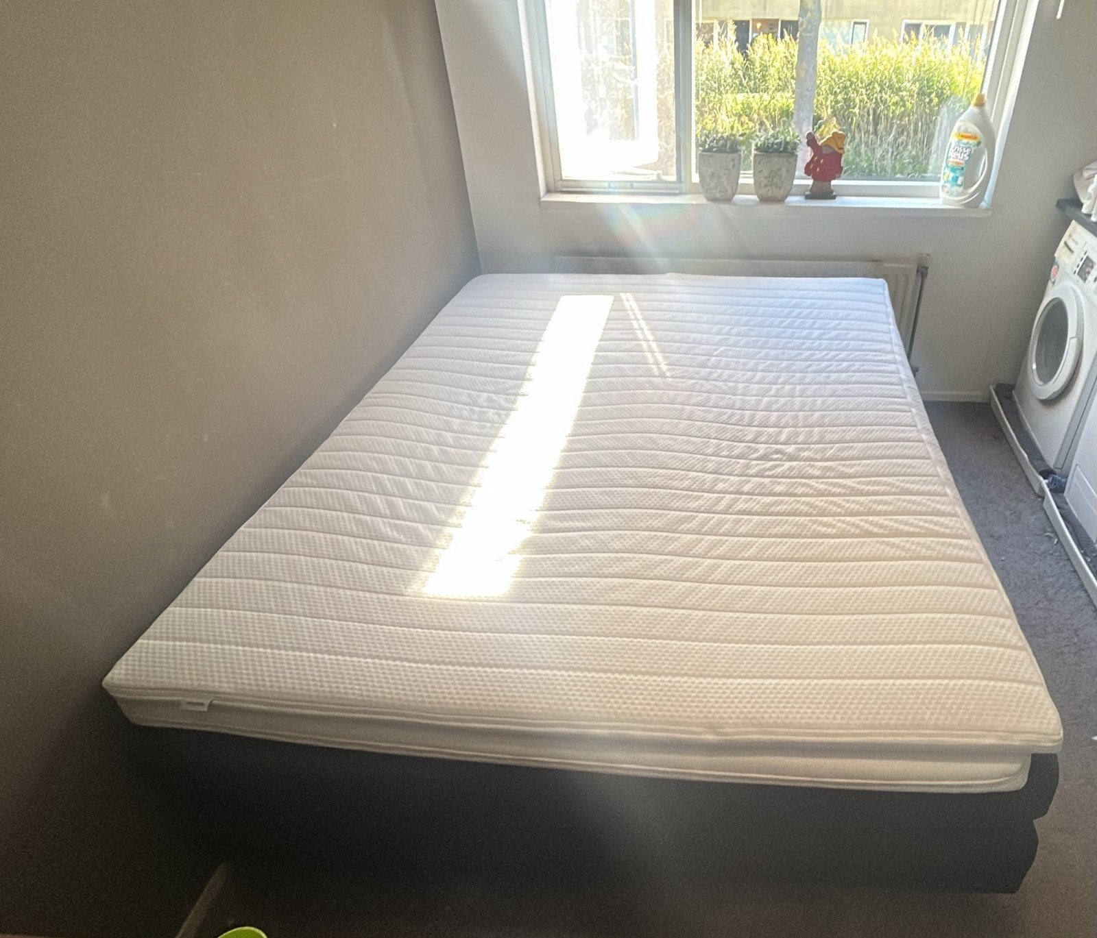 boxspring met topmatras 160x200, Ophalen, Tweepersoons, Zo goed als nieuw, 200 cm