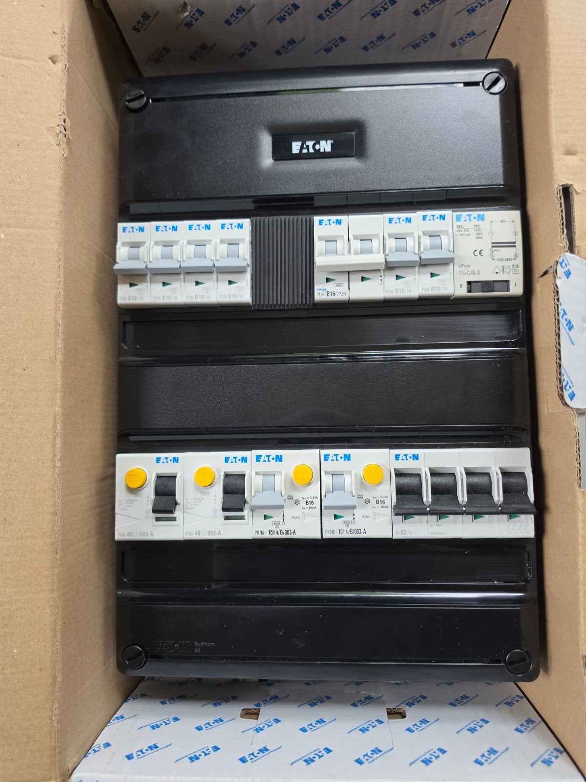 EATON 3 Fase groepenkast 8 groepen, kookgroep en beltrafo, Ophalen of Verzenden, Nieuw, Overige typen