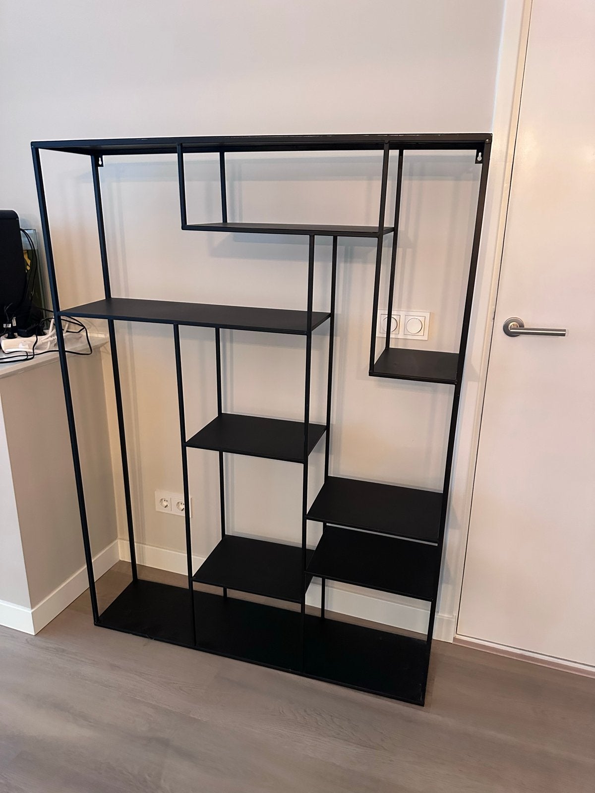 Zwarte vakkenkast Light & Living - 110x150 cm, Huis en Inrichting, Met plank(en), Gebruikt, 100 tot 150 cm, 100 tot 150 cm