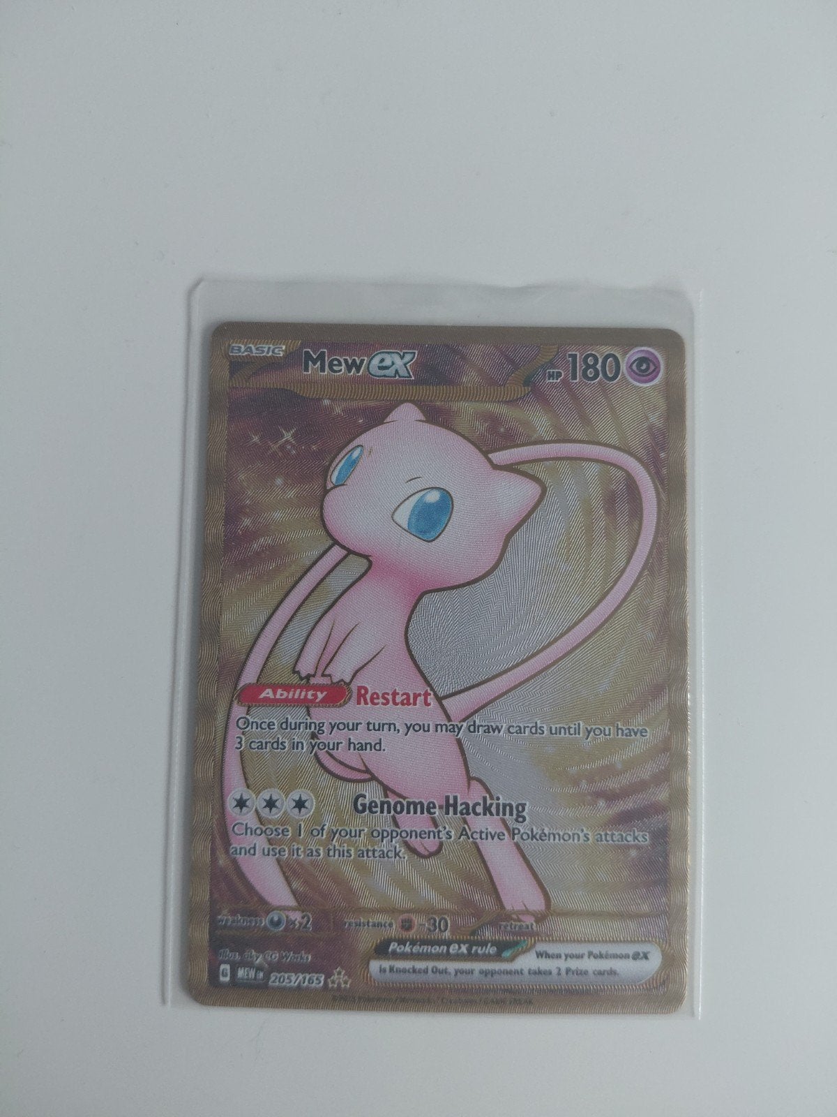 mew gold metal card 151 upc promo, Ophalen of Verzenden, Zo goed als nieuw