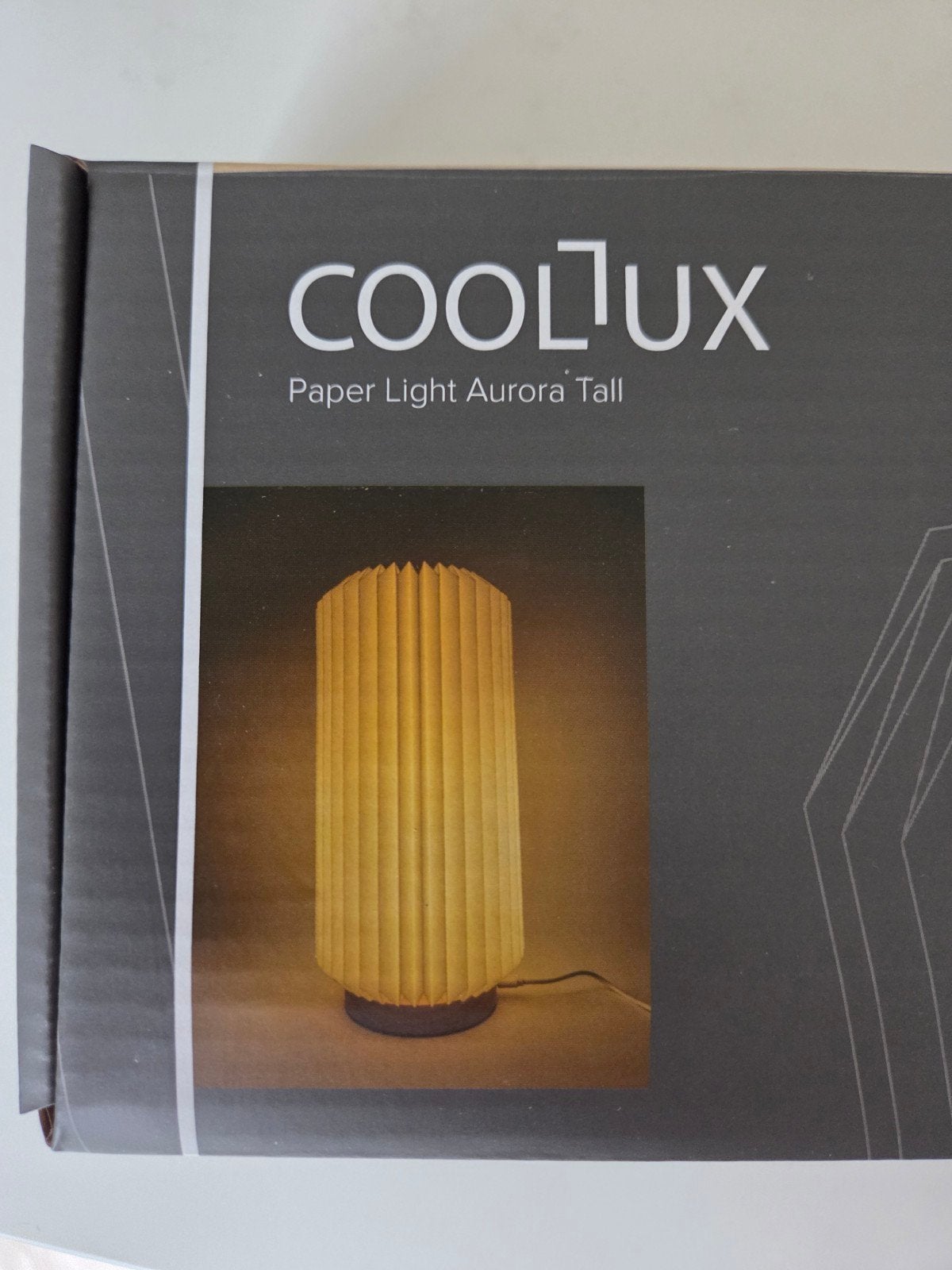 COOLUX Paper Light Aurora Tall Tafellamp Nieuw in Doos, Beige, Overige materialen, Overige merken, Nieuw