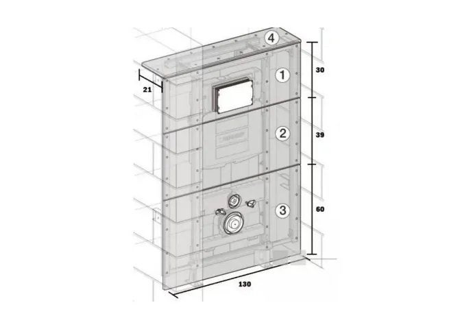 Geberit Universele Gipsplaten 130x130cm voor inbouwreservoir, Ophalen, Nieuw, Overige typen