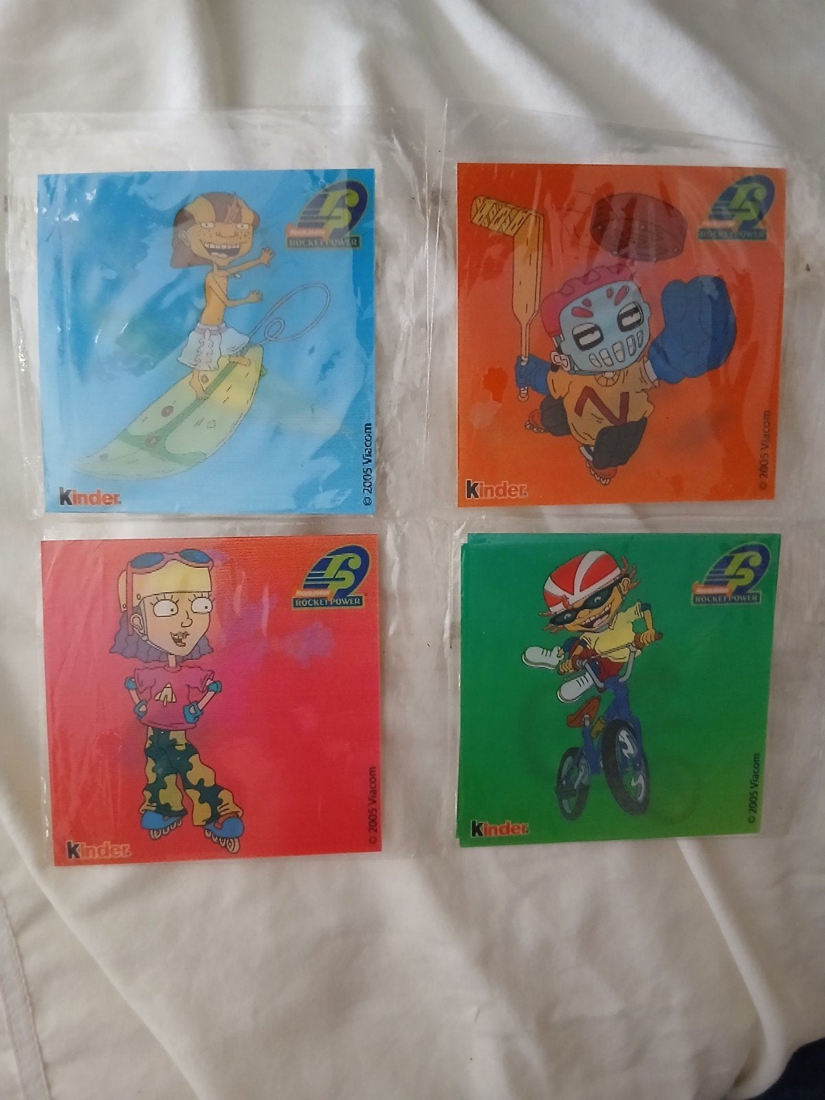 Kinder Surprise Rocket Power beweegkaartjes (4 stuks), Verzamelen, Verrassingseieren, Ophalen of Verzenden, Nieuw