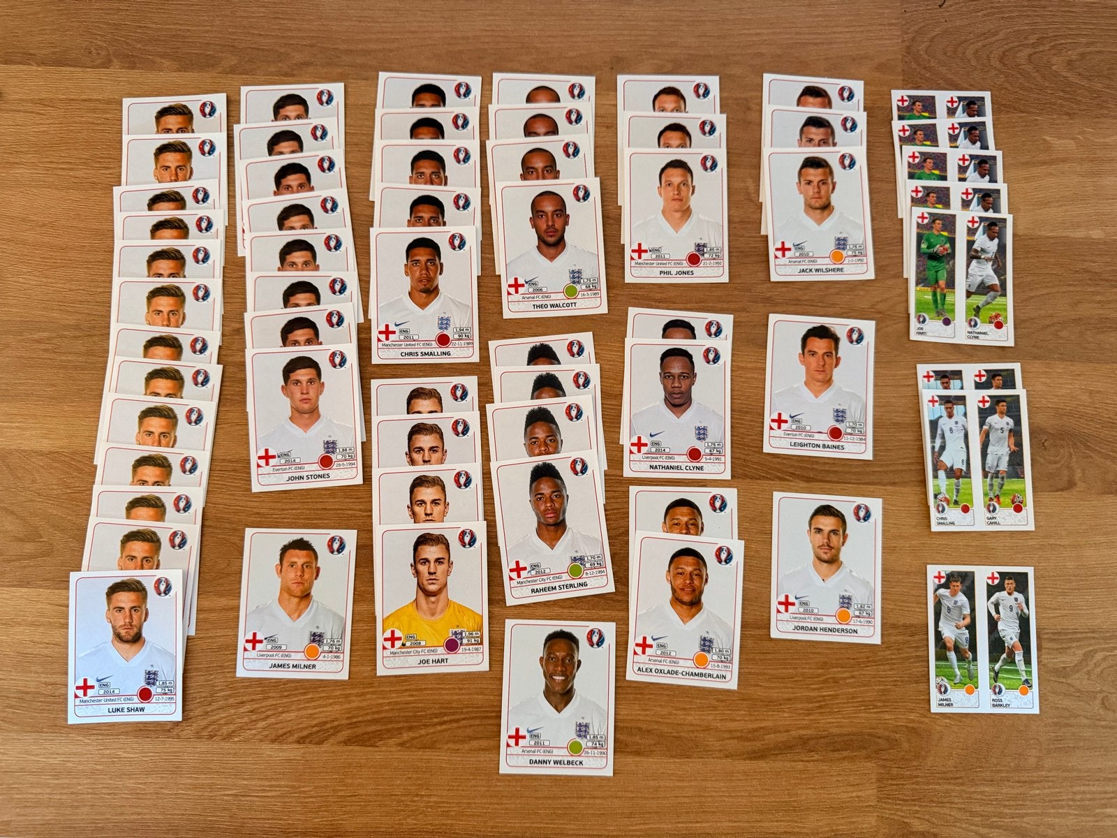 Panini UEFA Euro 2016 Engeland stickers - Diverse spelers, Ophalen of Verzenden, Nieuw, Buitenlandse clubs, Poster, Plaatje of Sticker