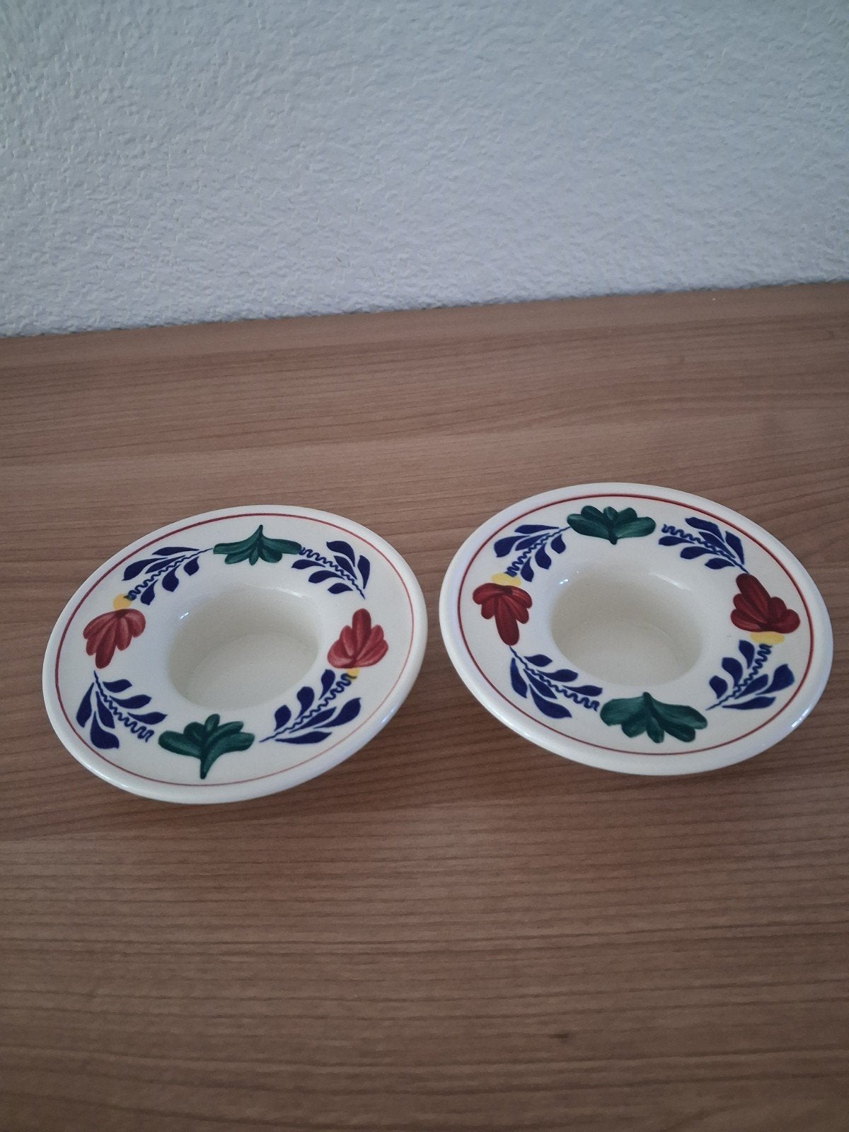Boerenbont waxinelichthouder 2 stuks., Antiek en Kunst, Antiek | Servies los, Ophalen of Verzenden