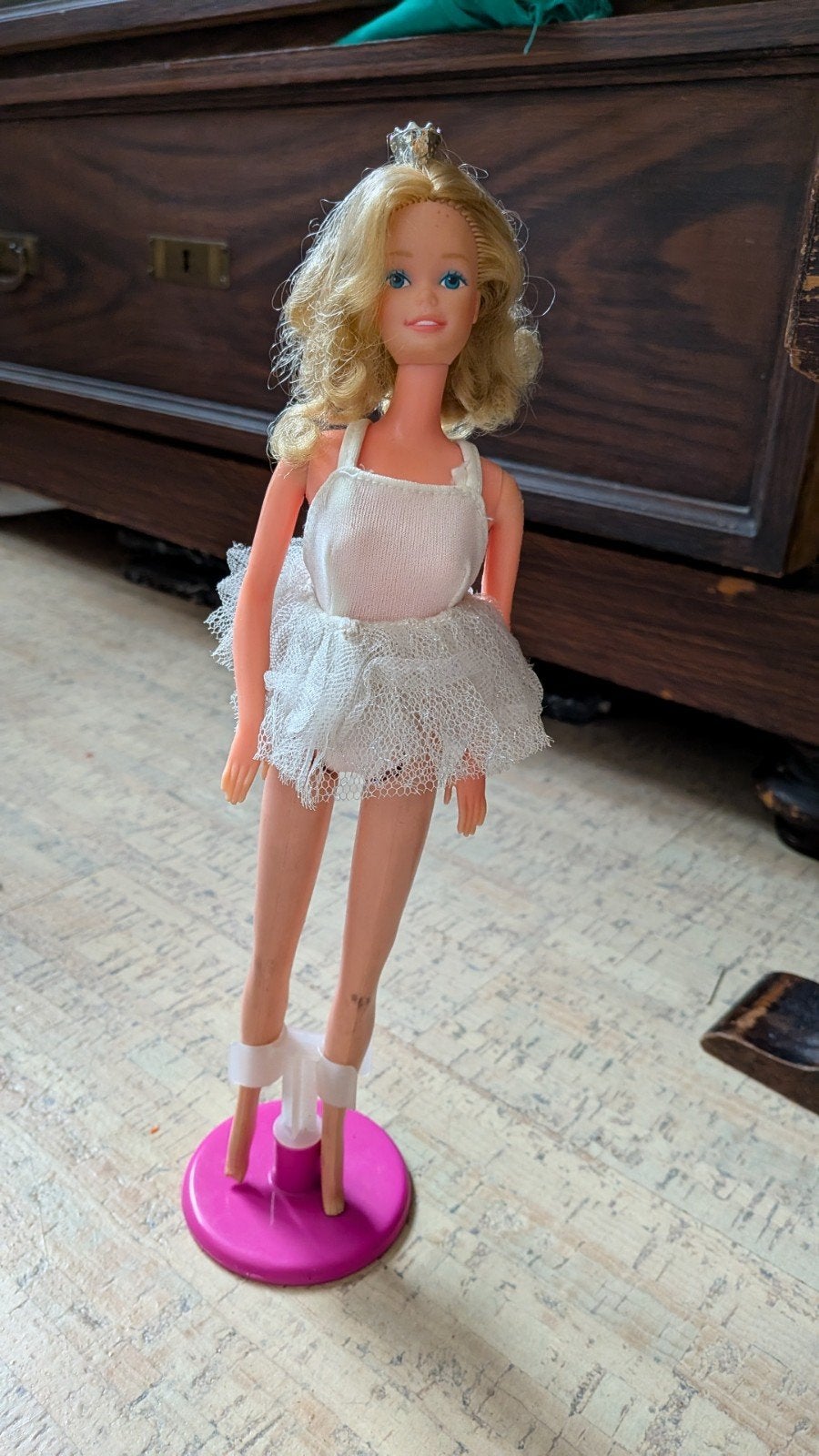 Vintage Barbie Mattel uit 1983 - Ballerina met standaard, Ophalen of Verzenden, Gebruikt, Barbie