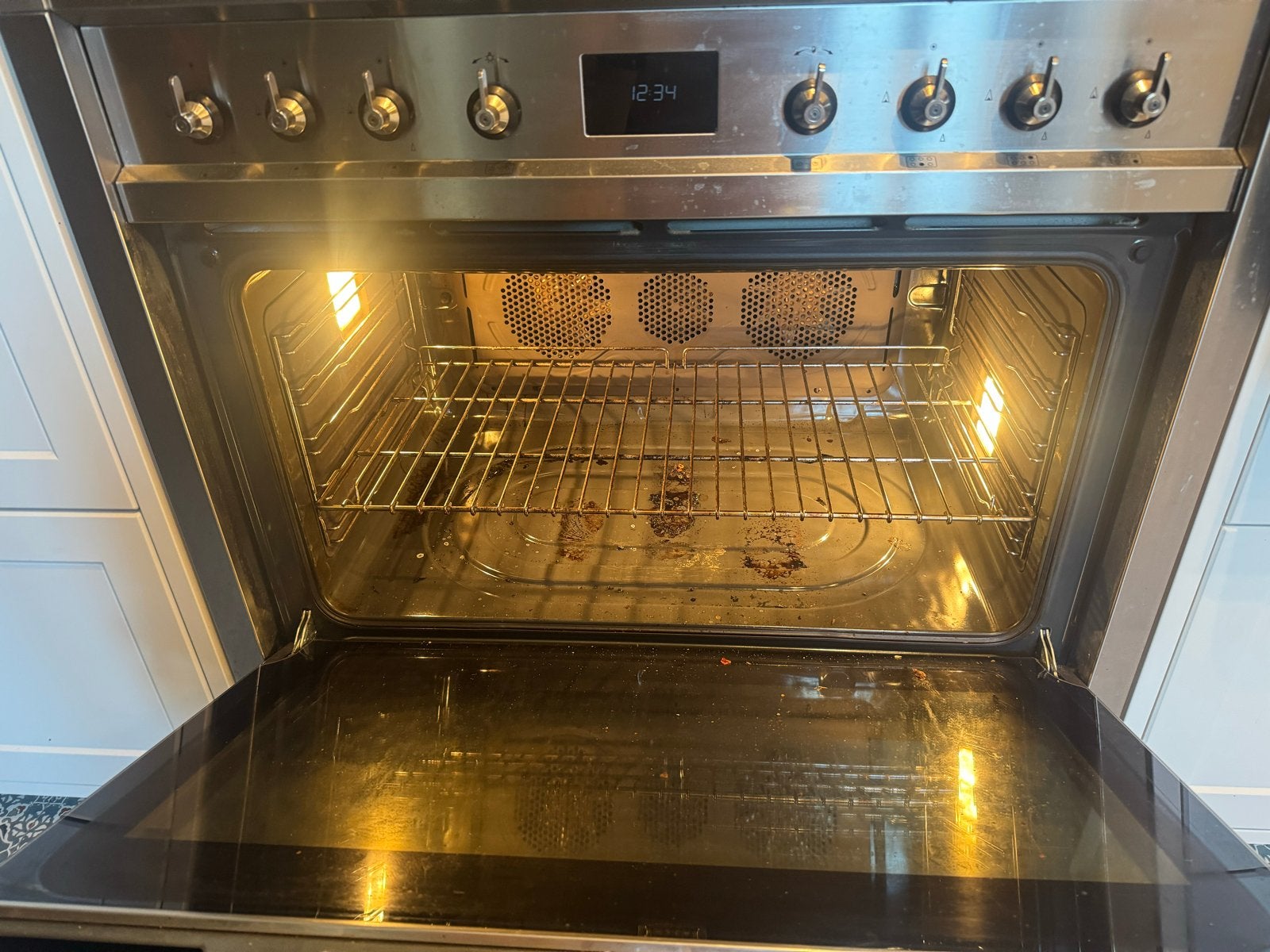 Smeg gasfornuis 6 pits met oven en draaispit, 90 cm breed, Ophalen, Gebruikt, 60 cm of meer, Grill