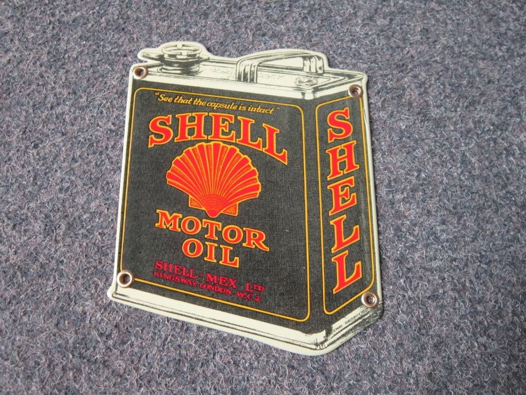 SHELL EMAILLE RECLAMEBORD, Verzamelen, Merken en Reclamevoorwerpen, Ophalen, Zo goed als nieuw, Reclamebord