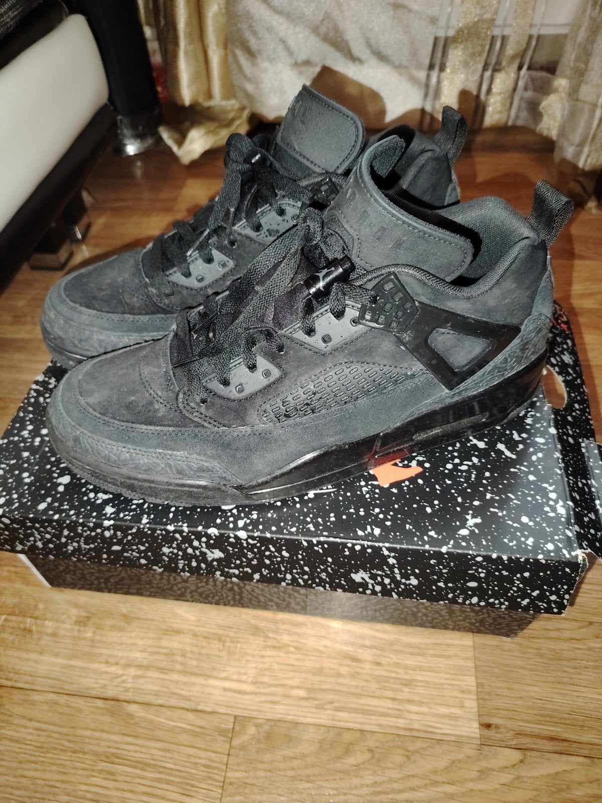 Jordan Spizike Low Zwarte Sneakers - Maat 43, Zwart, Ophalen of Verzenden, Sneakers of Gympen, Gedragen