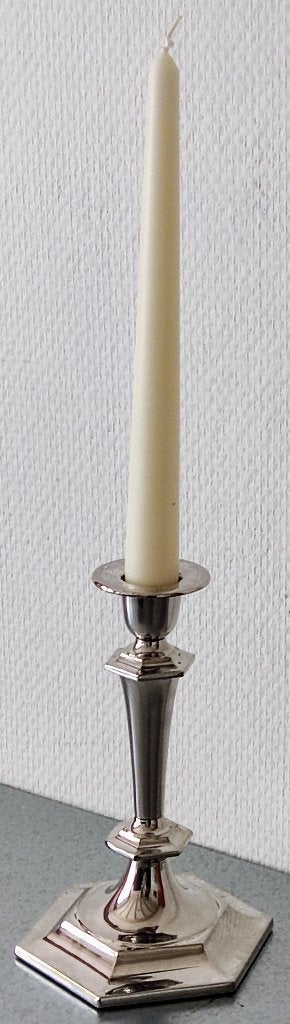 Verzilverde kandelaar, Antiek en Kunst, Ophalen of Verzenden, Zilver