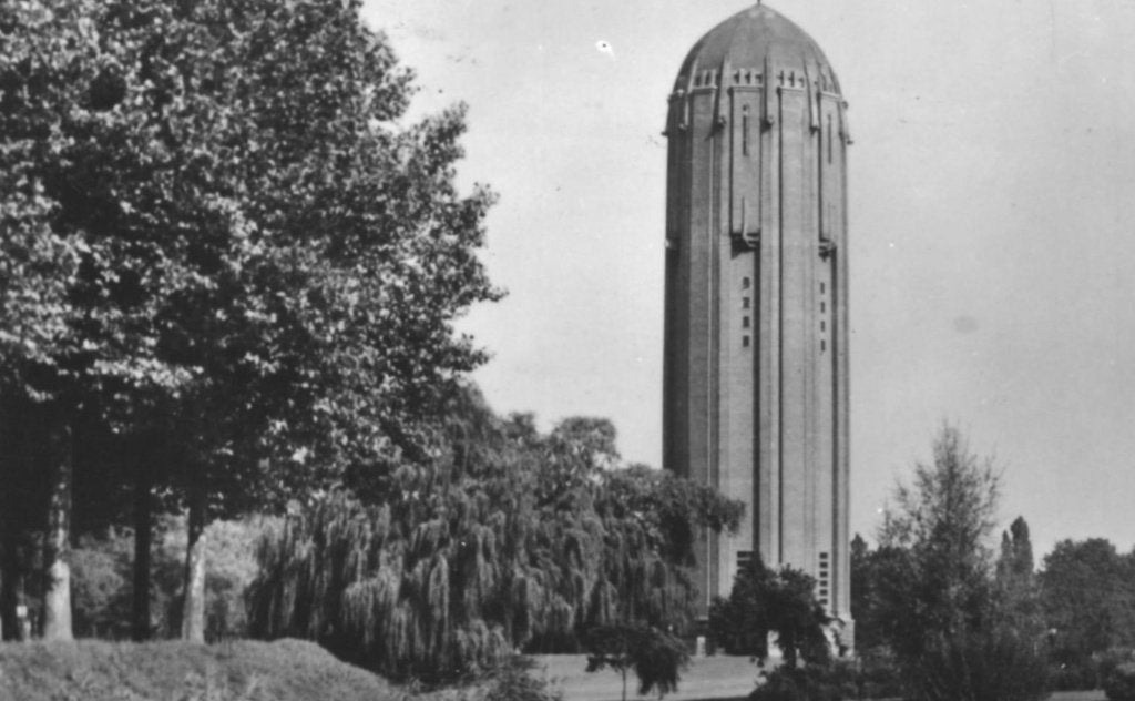 948895 Zutphen 1958 Gld Watertoren Gelopen met postzegel, Verzamelen, Ophalen of Verzenden, 1940 tot 1960, Gelopen, Gelderland