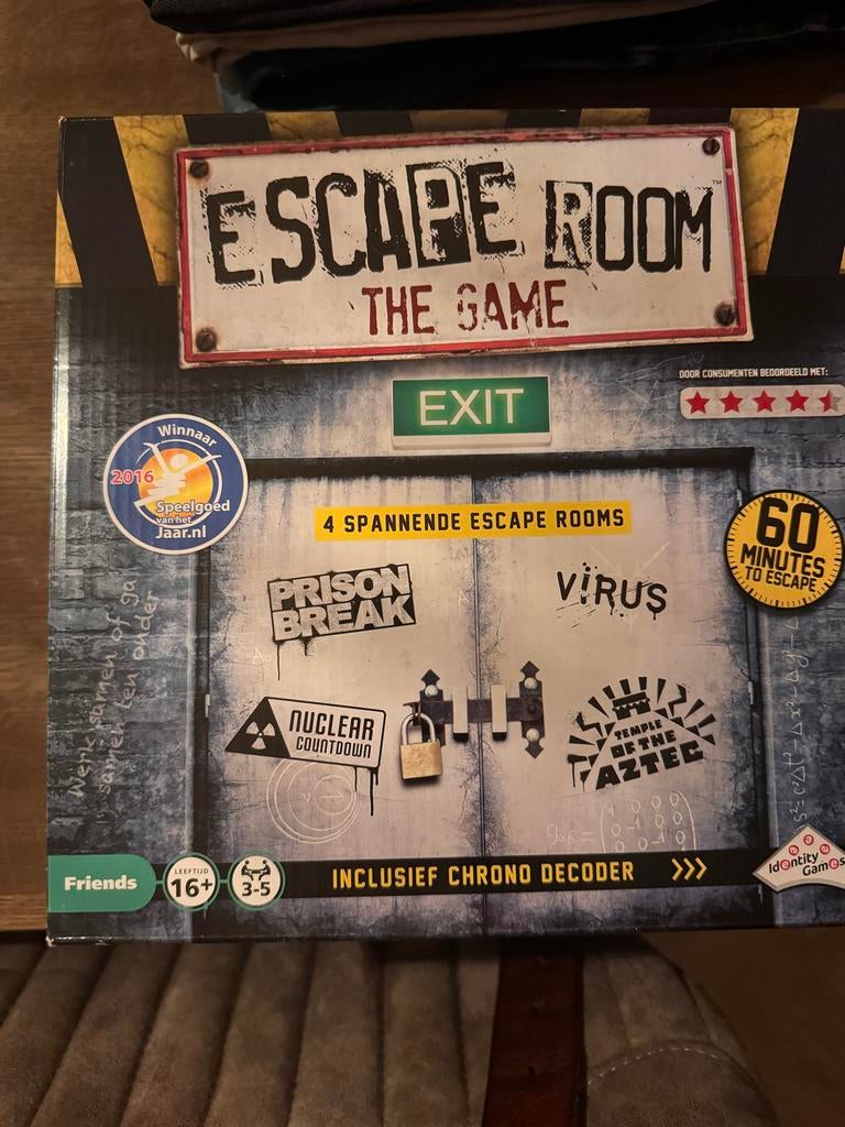 Escape Room The Game - 4 Spannende Avonturen, Drie of vier spelers, Ophalen, Zo goed als nieuw