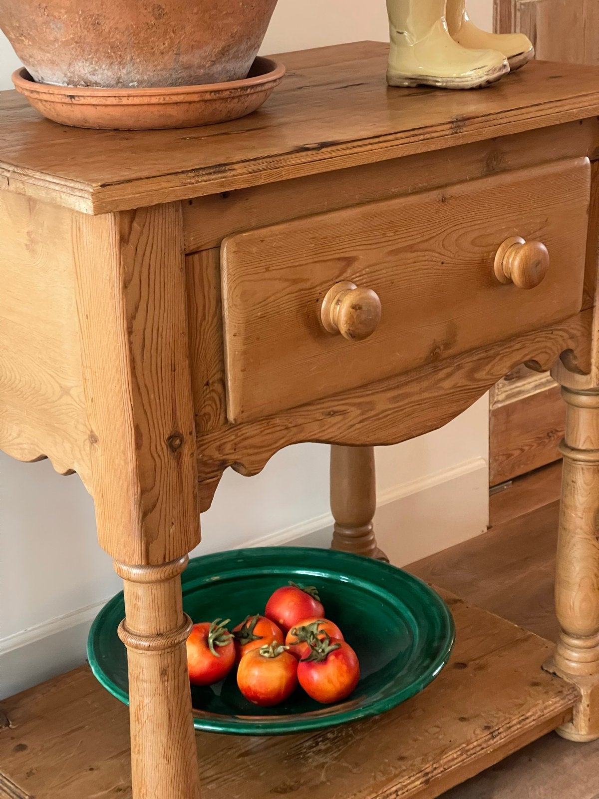 Antiek Grenen haltafel/sidetable/ kastje - 70x50x77 cm, Ophalen