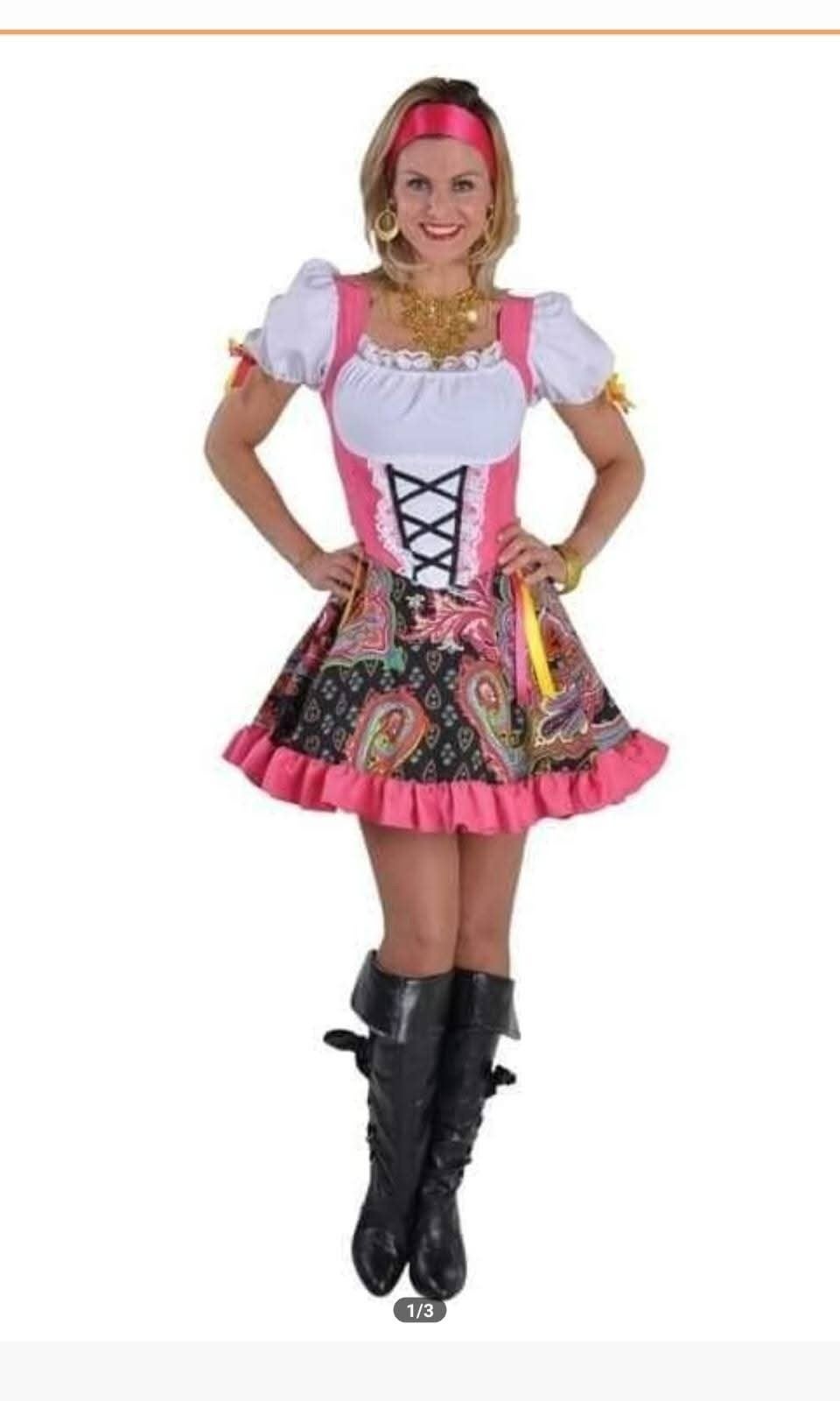 Zigeunerin jurk maat 42/44 voor carnaval/foute party, Ophalen of Verzenden
