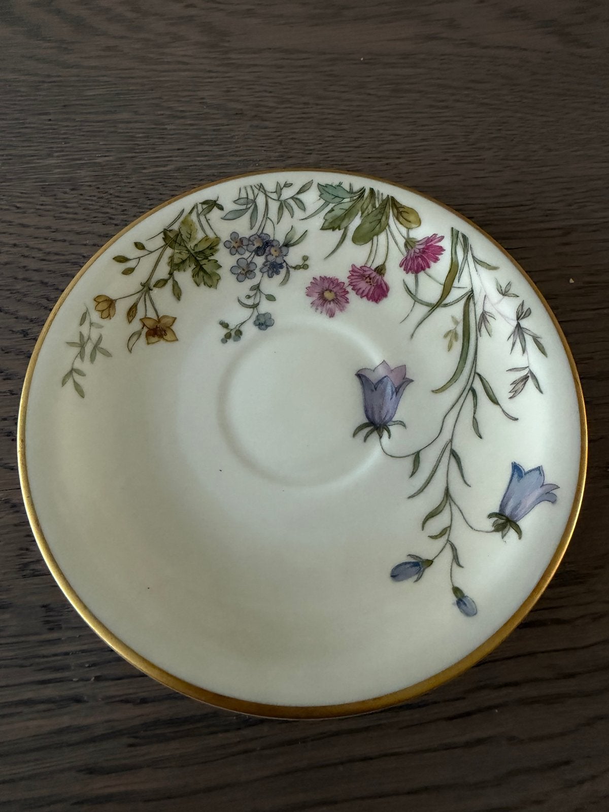 Vintage porseleinen schotel met bloemmotief, Ophalen of Verzenden