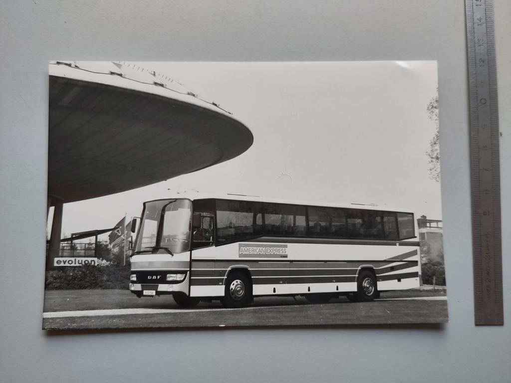 DAF MB 2300 Touringcar Bus American Express persfoto (026), Verzamelen, Ophalen of Verzenden, 1960 tot 1980, Overige onderwerpen
