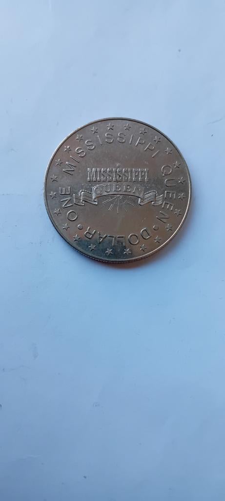 Mississippi One Dollar Munt - Stoomboot Design, Postzegels en Munten, Ophalen of Verzenden, Noord-Amerika, Losse munt