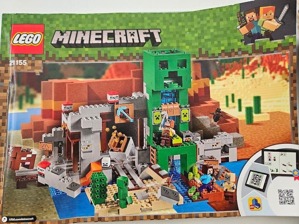Lego Minecraft 21155 De Creeper Mijn, Gebruikt, Minecraft, Lego, Ophalen of Verzenden