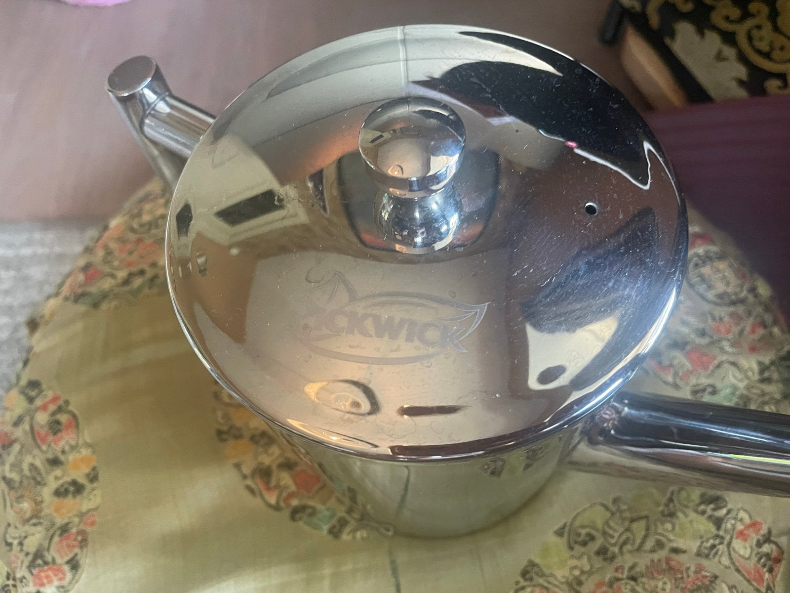 Pickwick Theepot - Roestvrij staal, Theepot/fluitketel, Zilver, Ophalen of Verzenden, Zo goed als nieuw