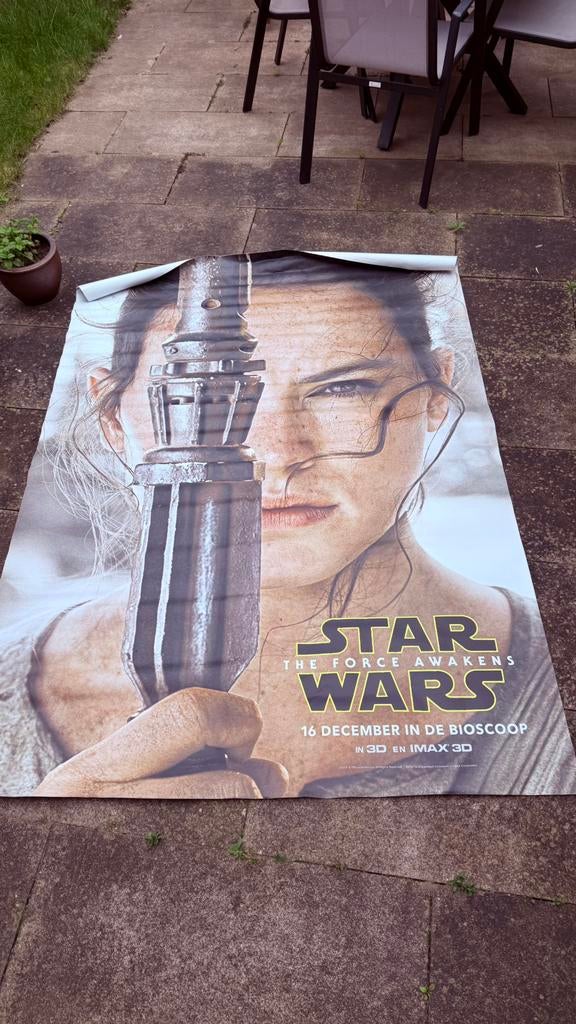 Star wars force awakens bioscoop banner, Ophalen of Verzenden, Zo goed als nieuw, A1 t/m A3, Film en Tv