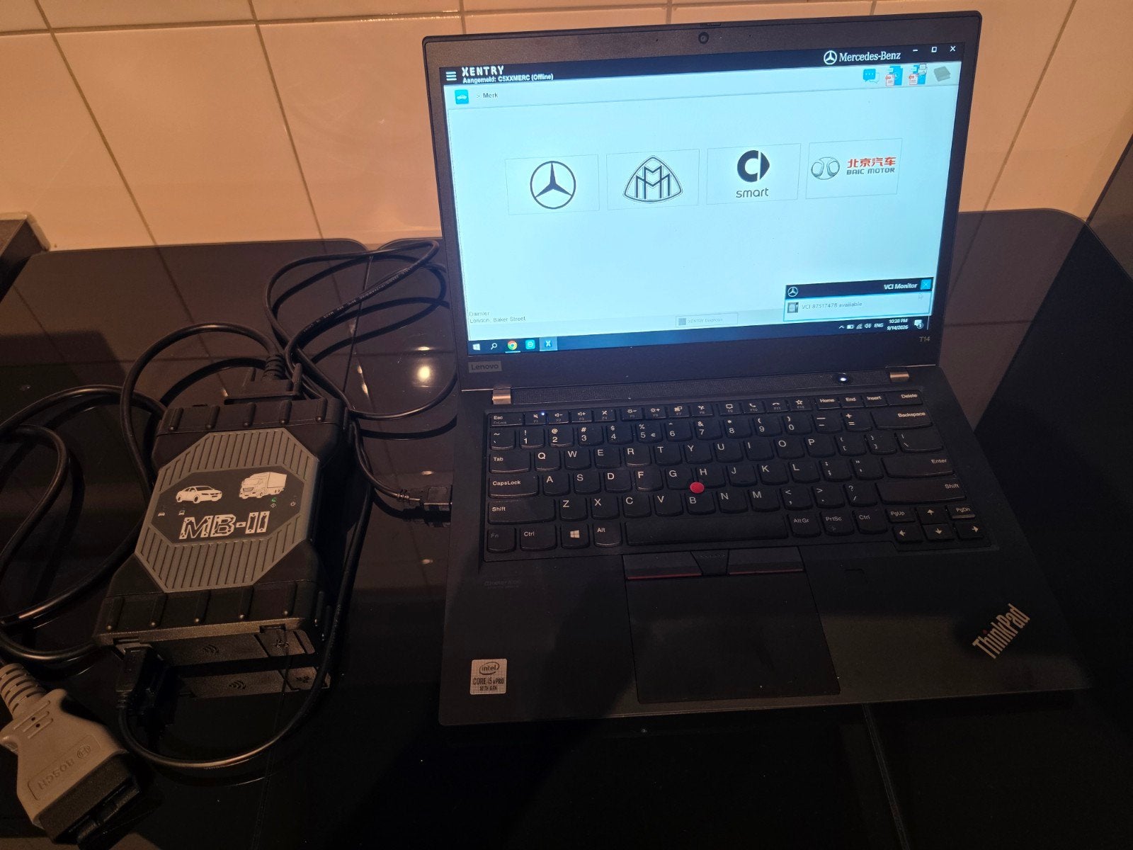 Mercedes-Benz / Smart Diagnose Laptop – XENTRY / DAS / Vedia, Auto diversen, Ophalen, Zo goed als nieuw