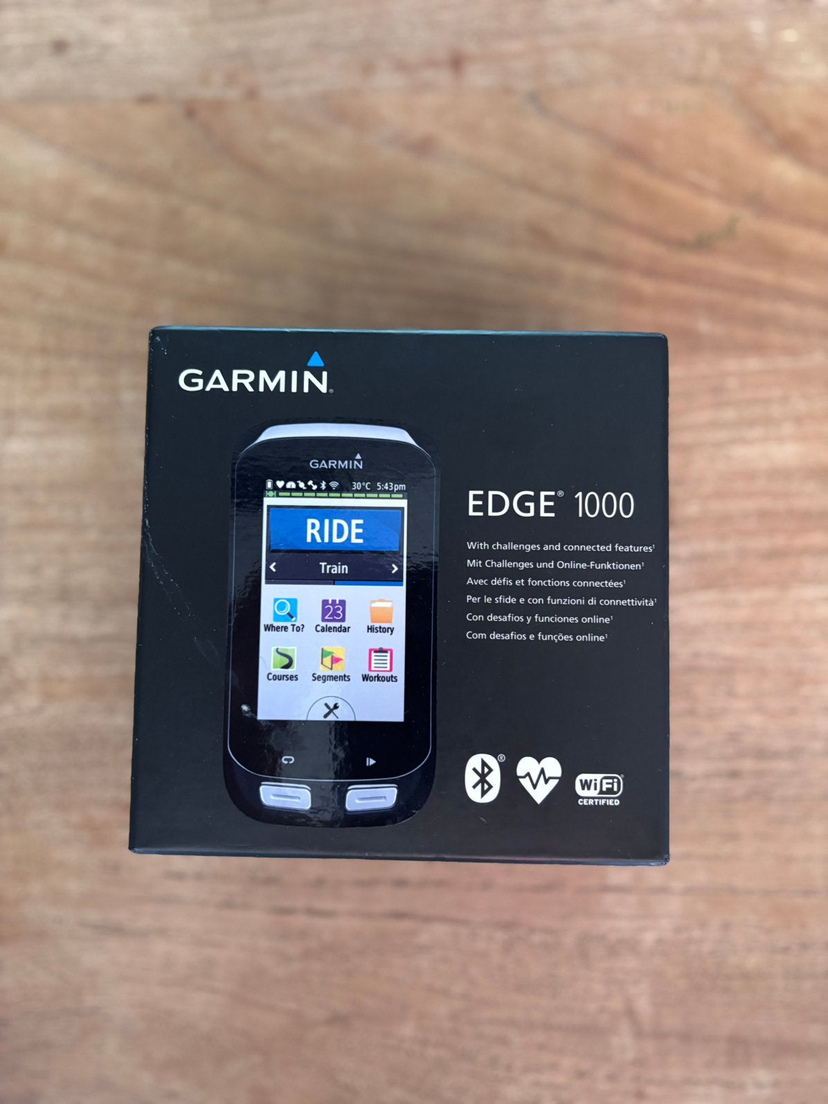 Garmin Edge 1000, Ophalen, GPS, Gebruikt