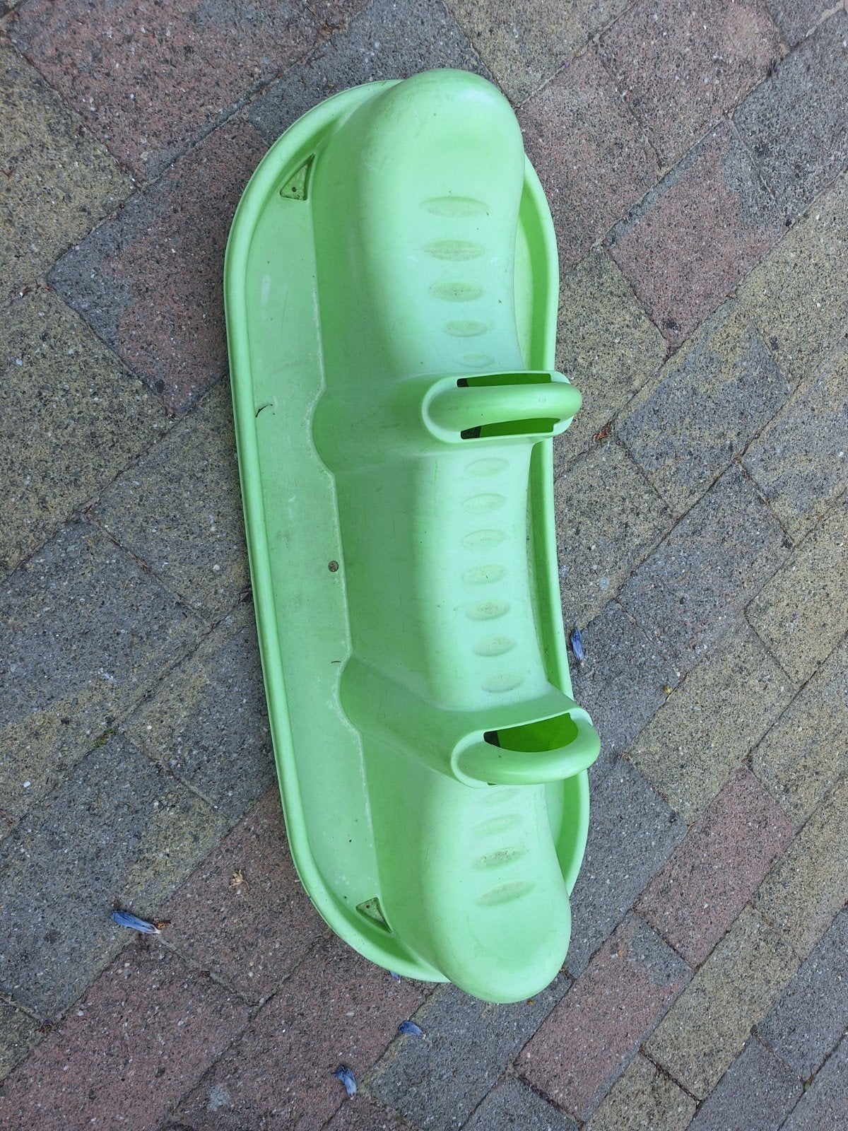 Groene kunststof slee voor kinderen, Ophalen of Verzenden