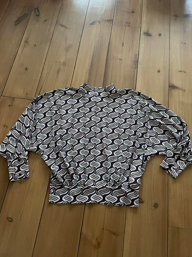 Leuke gekleurde travelstof top Studio Anneloes, S/M, Maat 38/40 (M), Overige kleuren, Ophalen of Verzenden, Zo goed als nieuw