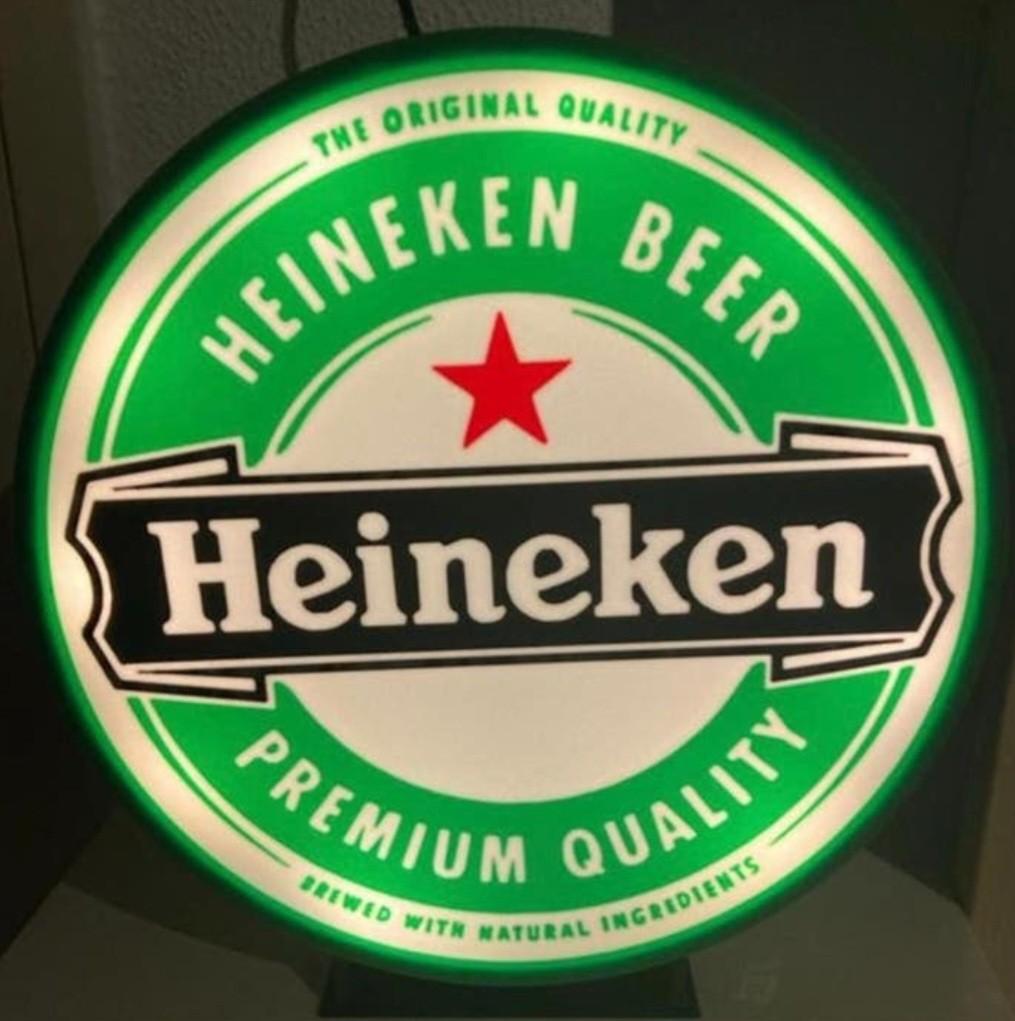 Heineken Lichtbak, Ophalen of Verzenden, Gebruikt, Lichtbak of (neon) lamp