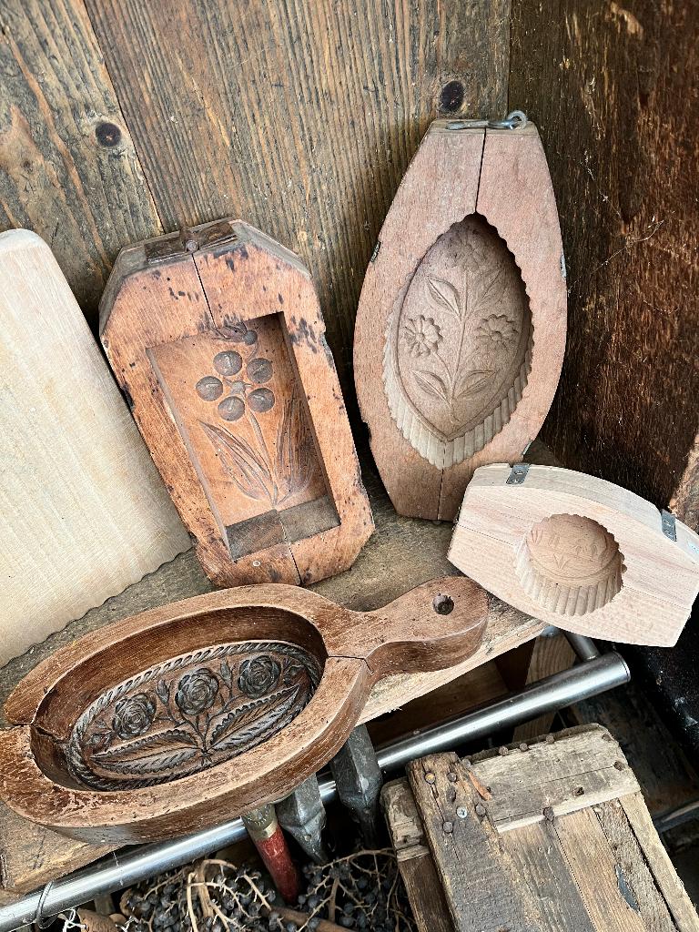 antieke franse houten botervormen, Antiek en Kunst, Antiek | Keukenbenodigdheden, Ophalen