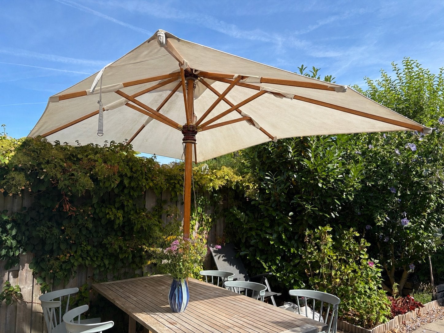Parasol Barlow Tyrie SAIL 3,5 x 2,5m, Tuin en Terras, Ophalen, Verstelbaar, Zo goed als nieuw, Stokparasol