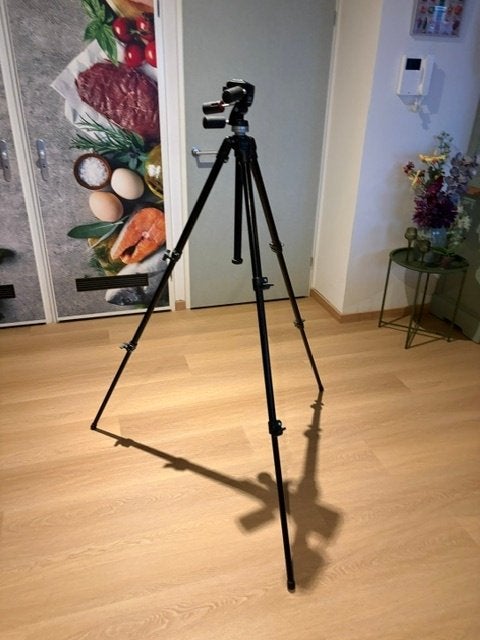 manfrotto statief, Audio, Tv en Foto, Fotografie | Statieven en Balhoofden, Snelkoppelingsplaat, Zo goed als nieuw, 175 cm of meer