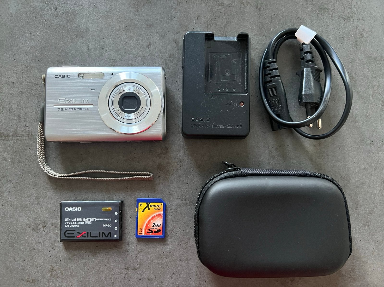 Casio Exilim 7.2 Megapixels Compactcamera met Accessoires, Casio, Gebruikt, Ophalen of Verzenden, Compactcamera