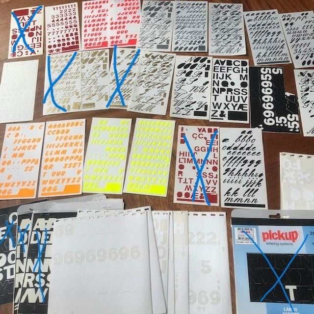 Plakletters en -cijfers Pickup verschillende kleuren, Ophalen of Verzenden, Zo goed als nieuw, Meerdere stickers