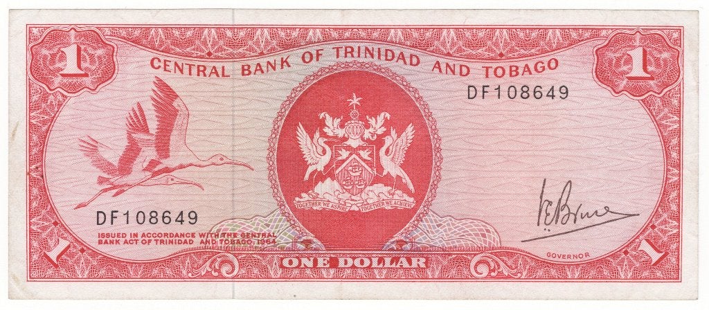 24-2367 Trinidad&Tobago 1 dollar 1964, Ophalen of Verzenden, Midden-Amerika, Los biljet