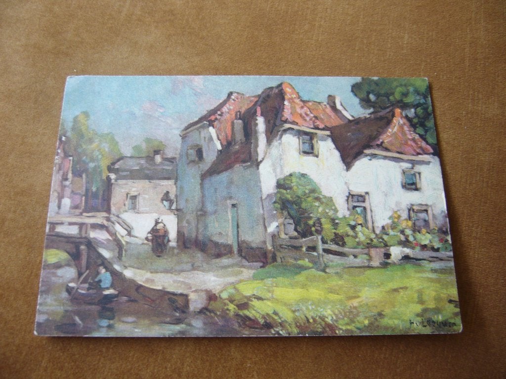 OUDEWATER =  SERIE 8 NR 543  -  H. VAN LEEUWEN, Ophalen of Verzenden, 1940 tot 1960, Ongelopen, Utrecht