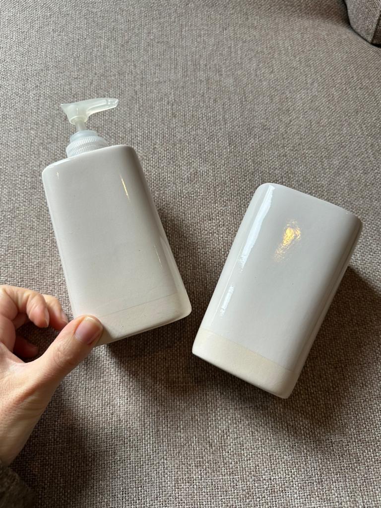 Ikea Vitskär badkamerset crème tandenborstel, Ophalen, Nieuw