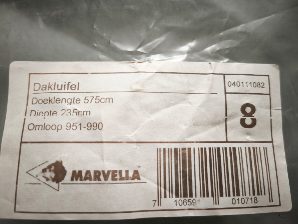 marvella luifel, Ophalen, Zo goed als nieuw