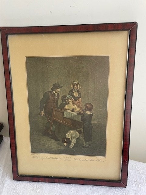 4 Oude Reproductie  Prenten zoals : Old Chairs to Mend, Verzamelen, Ophalen of Verzenden, 1980 tot heden, Gebruikt, Overige onderwerpen