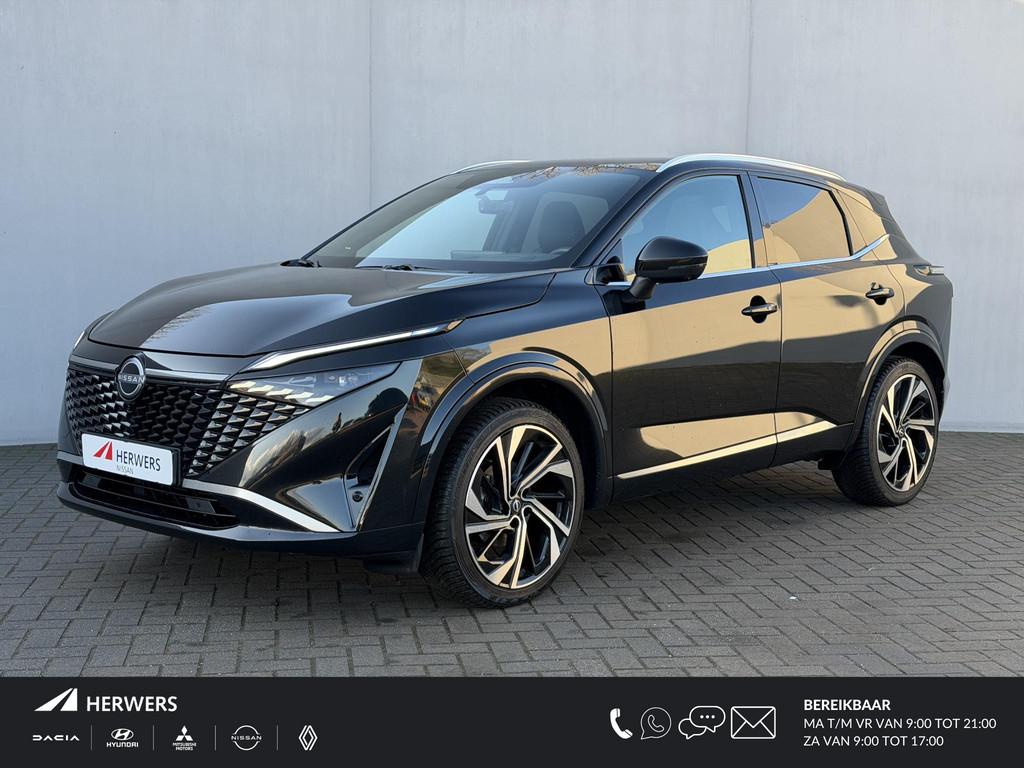 Nissan Qashqai 1.3 MHEV Xtronic Tekna Plus Automaat / Nieuw, Adaptive Cruise Control, Euro 6, 4 cilinders, Zwart
