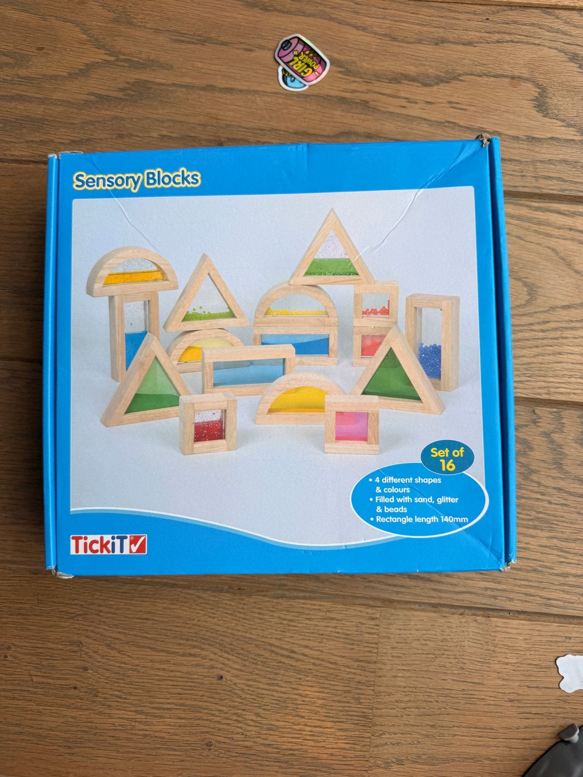 TickiT Sensory Blocks - Set van 16 houten sensorische blokke, Kinderen en Baby's, Ophalen, Zo goed als nieuw, Knutselen, Met geluid