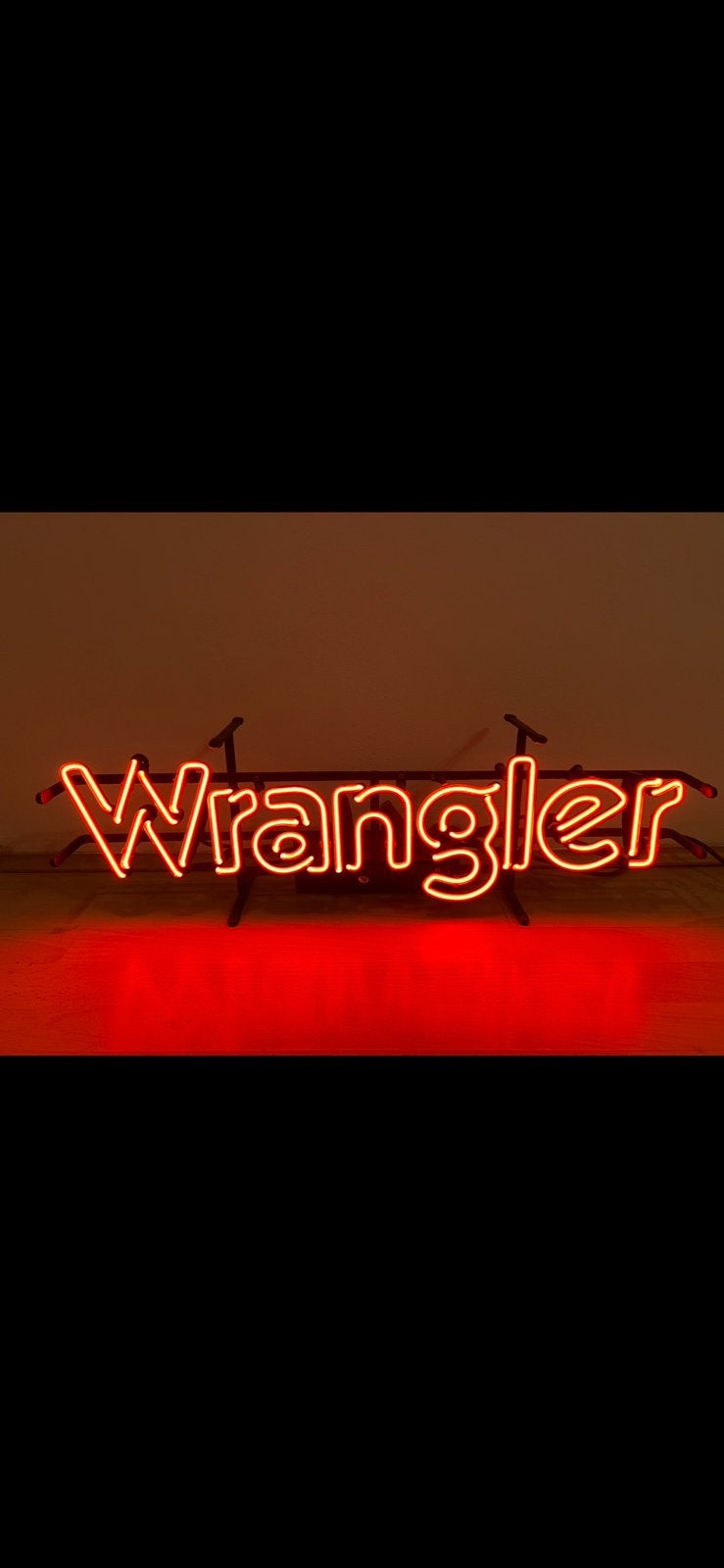 Neon Sign Wrangler Mancave Cafe, Ophalen of Verzenden