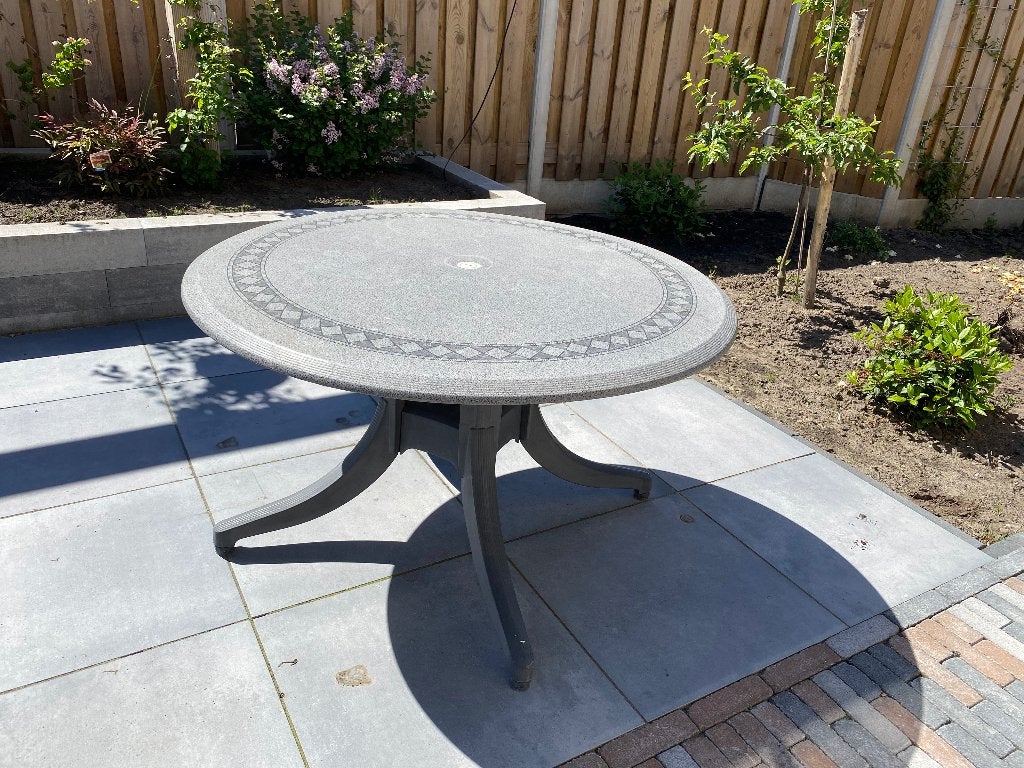 Tuintafel, Ophalen, Gebruikt, Rond, Kunststof